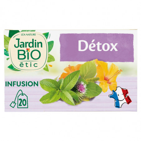 JARDIN BIO ETIC - Infusion Détox Bio - boîte de 20 sachets Sonico.fr