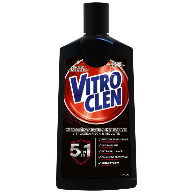 VITROCLEN - Nettoyant Plaque Crème Vitrocéramique - flacon de 200 ml Sonico.fr