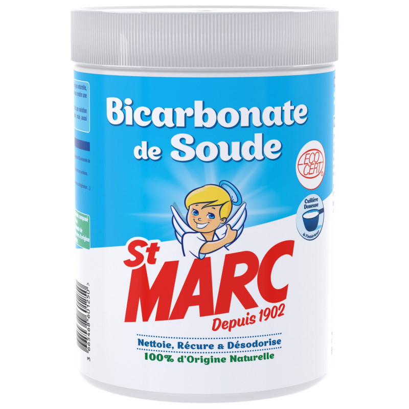 SAINT MARC - Bicarbonate de Soude Nettoyant Ménager - pot de 650 g Sonico.fr