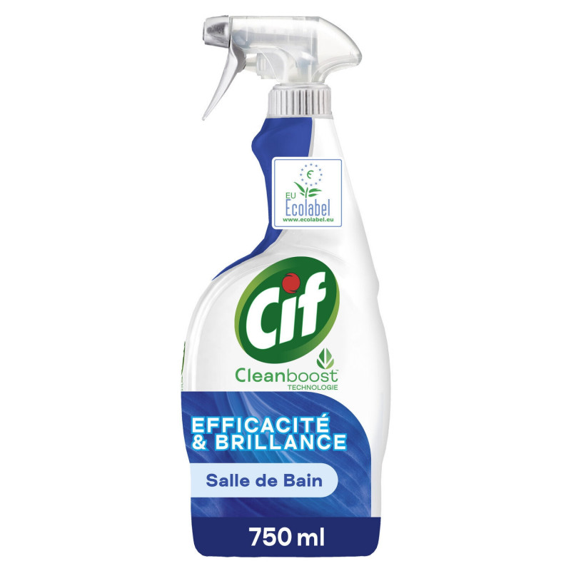 CIF - Nettoyant Ménager Salle De Bain Efficacité et Brillance - spray de 750 ml Sonico.fr