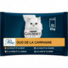 PURINA GOURMET - Perle Duo de la Campagne Pâtée pour chat Adulte - paquet de 4 sachets de 85 g Sonico.fr
