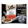 SHEBA - Mini Filets en Sauce Sélection du Boucher Pâtée pour chat - paquet de 4 sachets de 85 g Sonico.fr