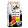 SHEBA - Délices du Jour en sauce Boeuf Poulet Pâtée pour chat - boite de 6 sachets de 50 g Sonico.fr