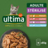 ULTIMA - Pâtée pour chat Adulte Stérilisé Poulet Saumon - paquet de 8 sachets de 85 g Sonico.fr