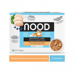 NOOD - Diners Premium au Poulet en Sauce Pâtée pour chat - paquet de 12 sachets de 85 g Sonico.fr