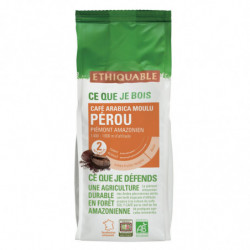 ETHIQUABLE - Pérou Bio Café moulu pur arabica - paquet de 250 g Sonico.fr