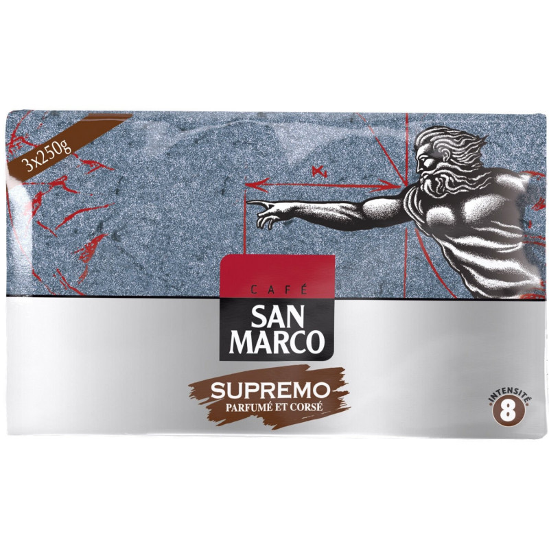 SAN MARCO - Café moulu Supremo - paquet de 750 g Sonico.fr