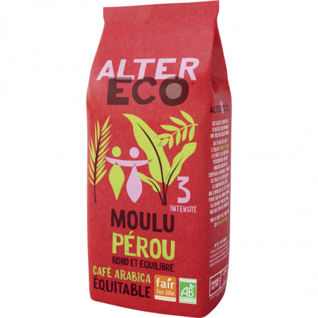 ALTER ECO - Pérou Café moulu arabica Bio - paquet de 260 g Sonico.fr