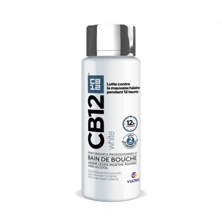 CB 12 - White Haleine Sûre Bain de bouche - flacon de 250 ml Sonico.fr
