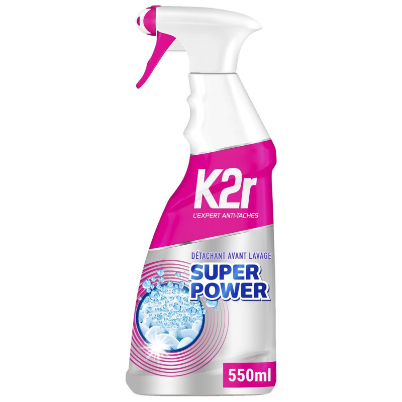 K2R - Super Power Détachant Avant Lavage - pistolet de 550 ml Sonico.fr