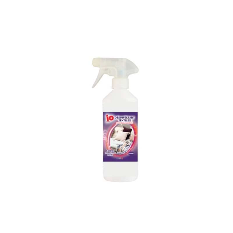 IO - Désinfectant Textiles Antibactérien Virucide - spray de 500 ml Sonico.fr