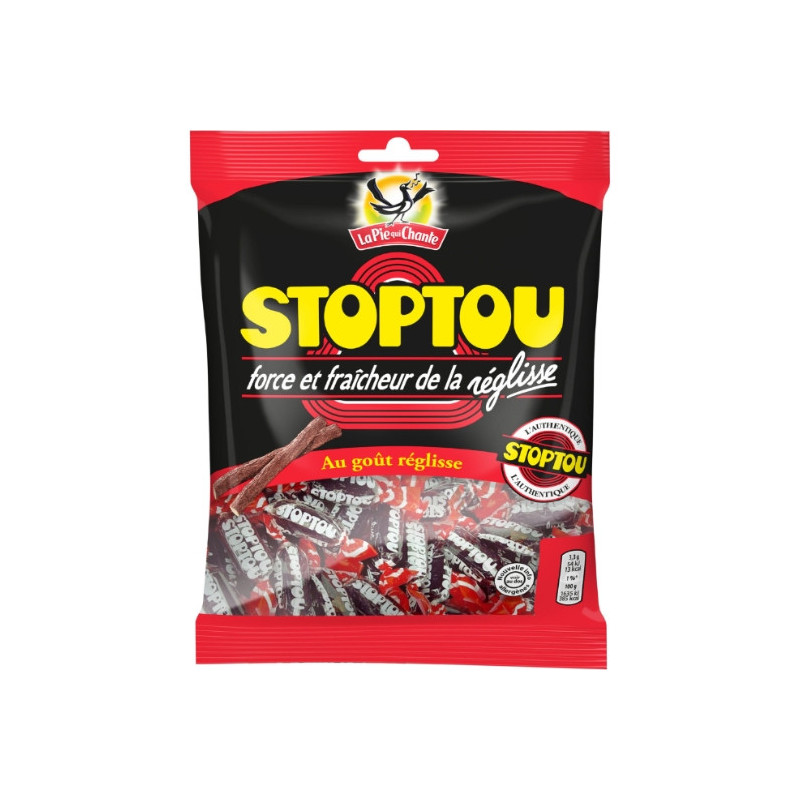 LA PIE QUI CHANTE - Stoptou Bonbons réglisse - sachet de 450 g Sonico.fr