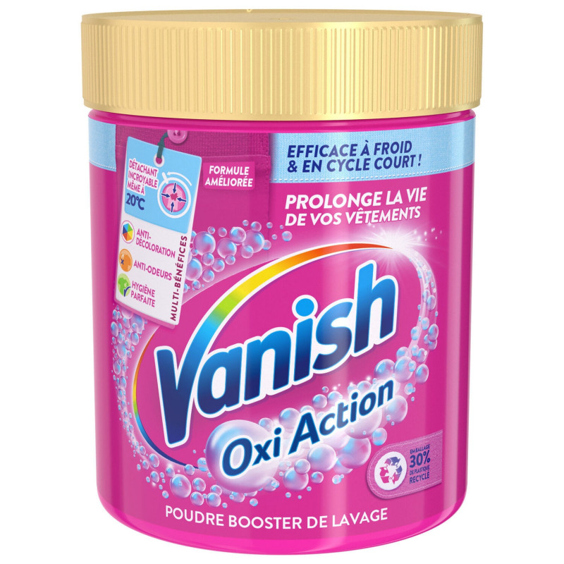 VANISH - Oxi Action Poudre Booster De Lavage Détachant Textile - pot de 470 g Sonico.fr