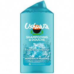 USHUAIA - Shampooing Gel Douche Fraîcheur Intense Minéraux Marins - flacon de 300 ml Sonico.fr