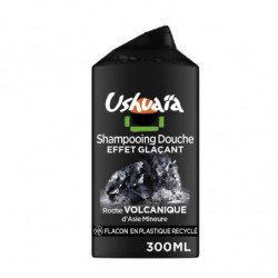 USHUAIA - Shampooing Gel Douche Effet Glaçant Roche Volcanique - flacon de 300 ml Sonico.fr