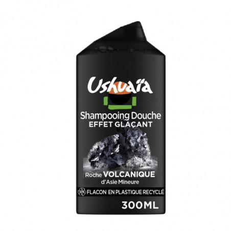 USHUAIA - Shampooing Gel Douche Effet Glaçant Roche Volcanique - flacon de 300 ml Sonico.fr