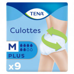 TENA - Pants Culottes fuites urinaires Medium Plus - paquet de 9 culottes Sonico.fr