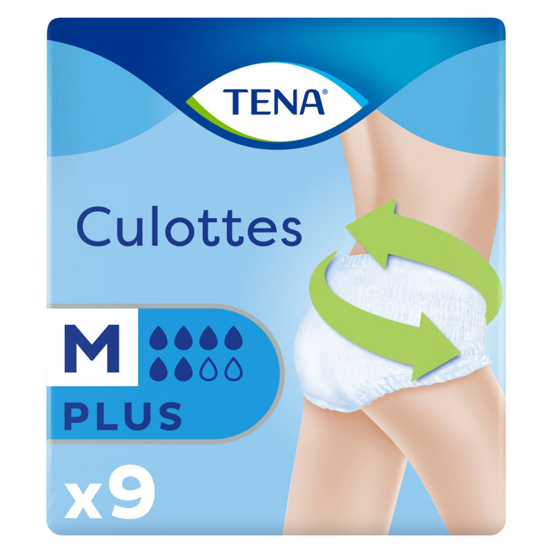 TENA - Pants Culottes fuites urinaires Medium Plus - paquet de 9 culottes Sonico.fr