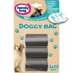 HANDY BAG - Sacs Poubelle Doggy Bag - paquet de 3 Rouleaux de 12 Sacs Sonico.fr