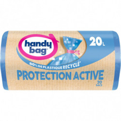 HANDY BAG - Sacs Poubelle à lien Protection Active 20 L - Rouleau de 20 Sacs Sonico.fr