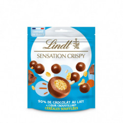 LINDT - Sensation Crispy Billes aux céréales enrobées de chocolat au lait - sachet de 140 g Sonico.fr