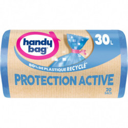 HANDY BAG - Protection Active Sacs poubelle 30 L à lien - rouleau de 20 sacs Sonico.fr