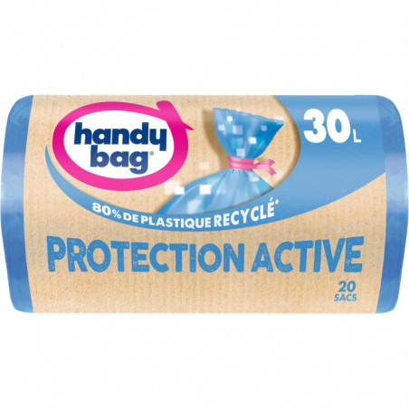 HANDY BAG - Protection Active Sacs poubelle 30 L à lien - rouleau de 20 sacs Sonico.fr