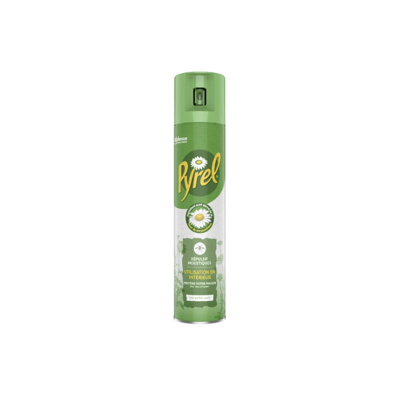 PYREL - Répulsif Moustiques Utilisation En Intérieur Fleur De Chrysanthème - spray de 300 ml Sonico.fr