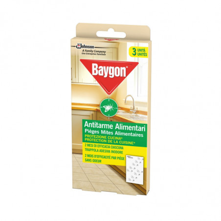 BAYGON - Pièges Anti-Mites Alimentaires Sans Odeur - boîte de 3 pièges Sonico.fr