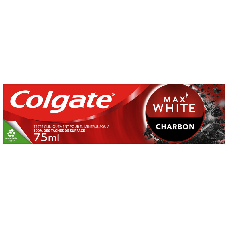 COLGATE - Max White Charbon Actif Dentifrice blancheur - tube de 75 ml Sonico.fr