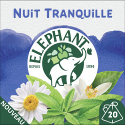 ELEPHANT - Infusion nuit tranquille - boite de 20 sachets Sonico.fr