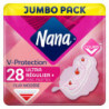 NANA -  Ultra Régulier Plus V-protection avec ailettes - paquet de 28 Serviettes hygiéniques Sonico.fr