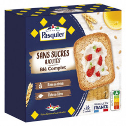 PASQUIER - Biscottes blé complet Sans Sucres Ajoutés - boite de 300 g  Sonico.fr