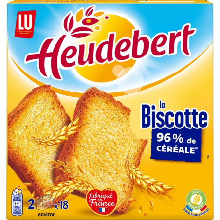 HEUDEBERT - Biscottes 96% de céréales La Biscotte - boîte de 36 tranches - 290 g Sonico.fr