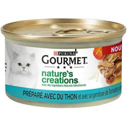 PURINA GOURMET - Natures Creations Thon Pâtée pour chat - boite de 85 g Sonico.fr
