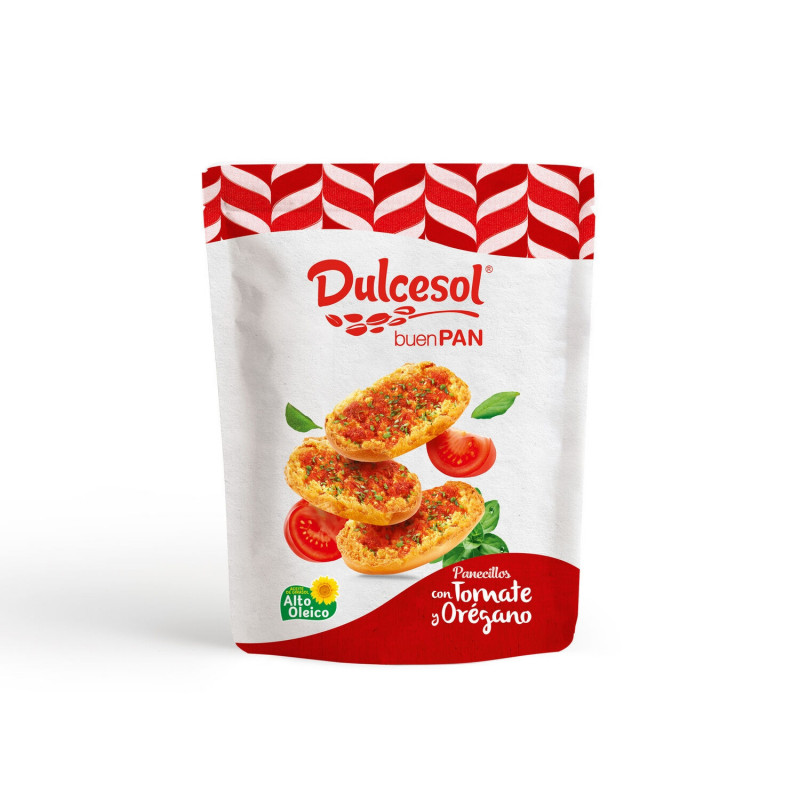 DULCESOL - Pain grillé Tomate et Origan - sachet de 160 g Sonico.fr