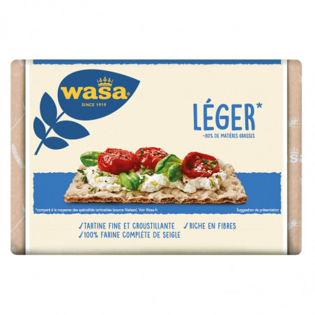 WASA - Biscottes croustillantes Léger - paquet de 270 g Sonico.fr