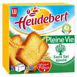 HEUDEBERT - Biscottes  sans sel Pleine Vie - boîte de 34 tranches - 300 g Sonico.fr