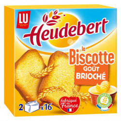 HEUDEBERT - Biscottes goût Brioché - boîte de 32 tranches - 290 g Sonico.fr