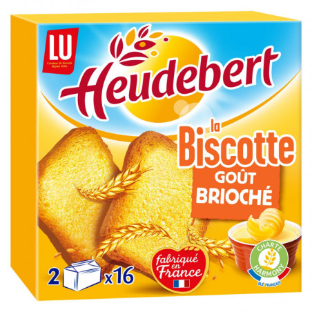 HEUDEBERT - Biscottes goût Brioché - boîte de 32 tranches - 290 g Sonico.fr