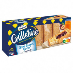 PASQUIER - Biscottes Grillettine Froment Sans Sucres Ajoutés - paquet de 18 Biscottes - 255 g Sonico.fr