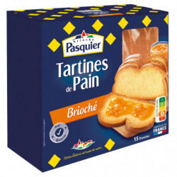 PASQUIER - Tartines de Pain Brioché - paquet de 15 tranches - 210 g Sonico.fr