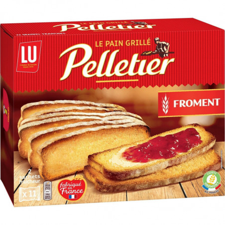 LU - Pelletier Pain grillé à la farine de Froment - boîte de 455 g Sonico.fr