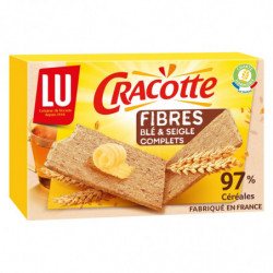 LU - Cracotte Fibres Biscottes au blé et au seigle - boîte de 250 g Sonico.fr