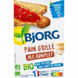 BJORG - Pain grillé blé Complet bio - boite de 250 g Sonico.fr