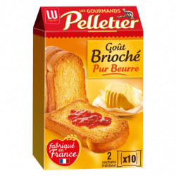 LU - Pelletier Biscottes Goût Brioché - boîte de 20 tranches - 260 g Sonico.fr