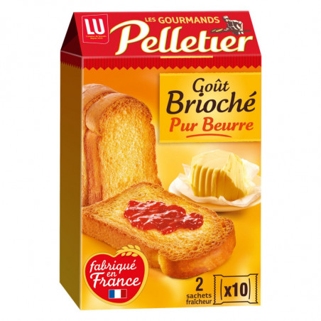 LU - Pelletier Biscottes Goût Brioché - boîte de 20 tranches - 260 g Sonico.fr