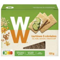 WEIGHT WATCHERS - Tartines craquante 5 céréales - boite de 125 g Sonico.fr