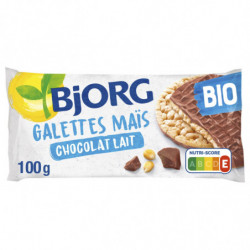 BJORG - Galettes maïs chocolat au lait bio - paquet de 6 Galettes - 100 g Sonico.fr