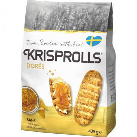 KRISPROLLS - Pain Suédois dorés - paquet de 425 g Sonico.fr